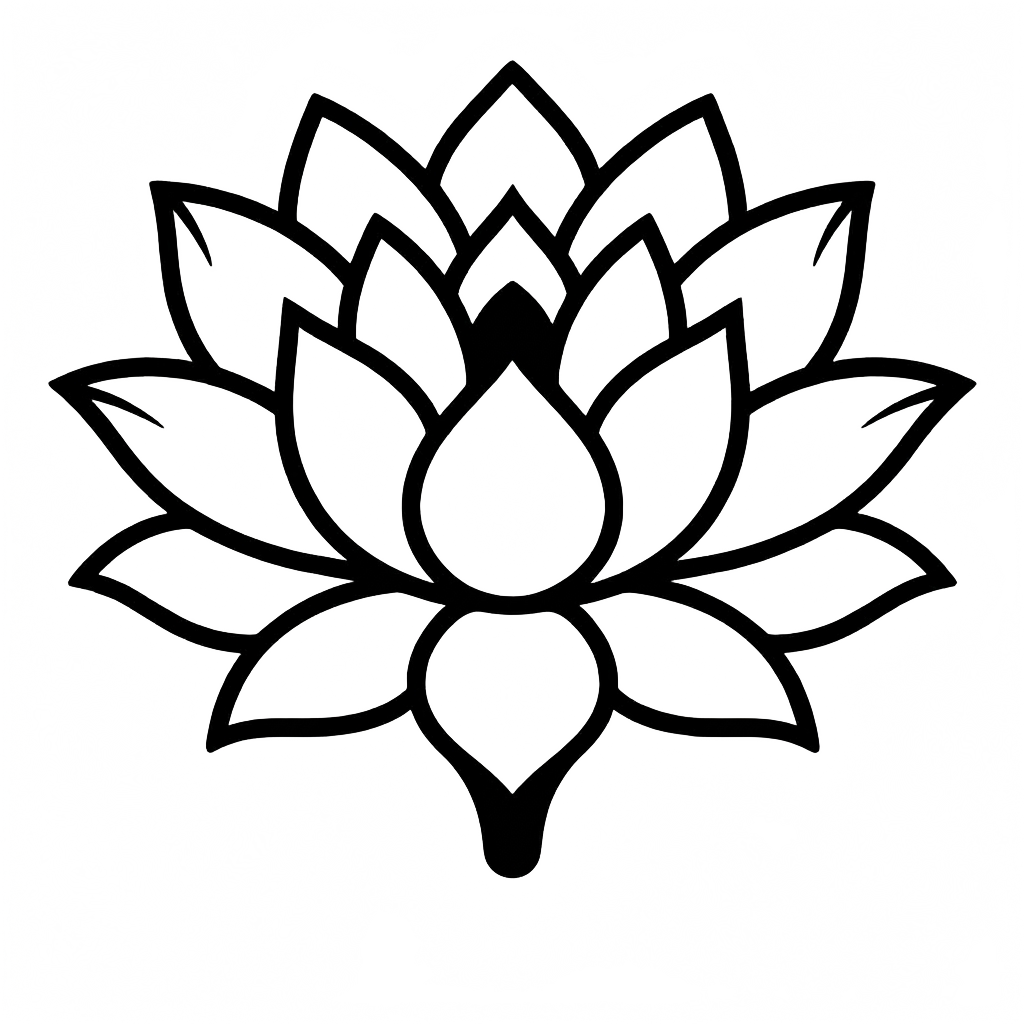 Fleur de lotus décorative en bois pour support macramé ou deco