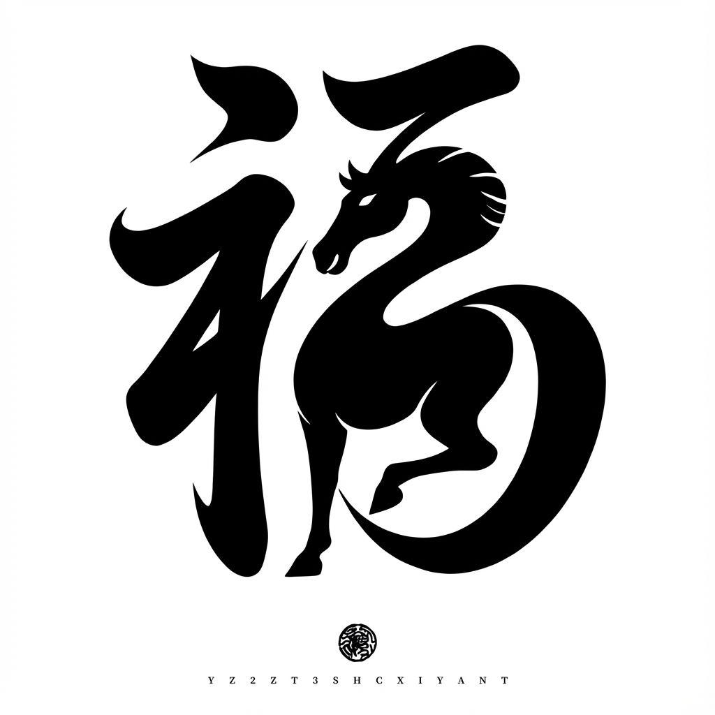 A "Fu" pendant designed for the Year of the Horse