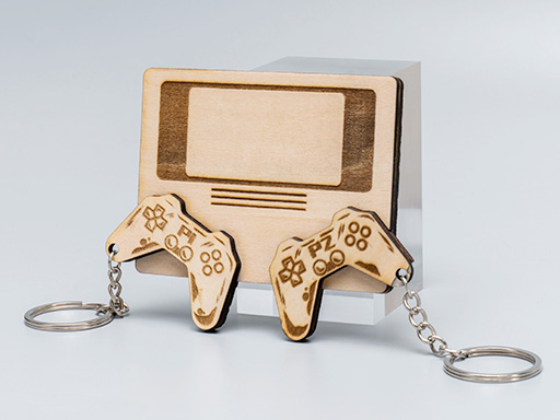 Gamepad Patchwork Keychain gift idea