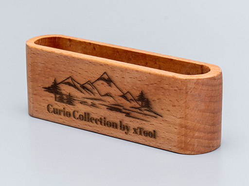 Beech Business Card Holder laser cut business card holder idea