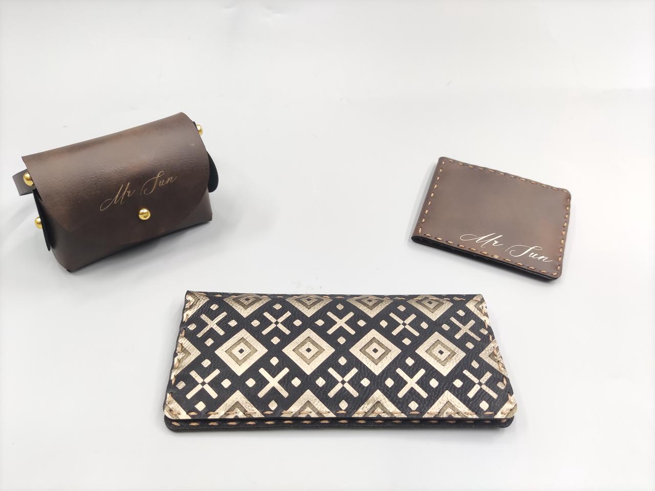 Classic Engraved Leather Wallet gift idea