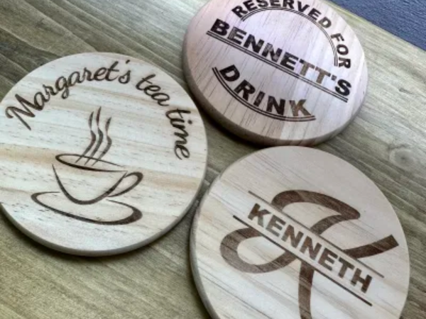 Personalized Wooden Coaster Set wedding favor return gift idea