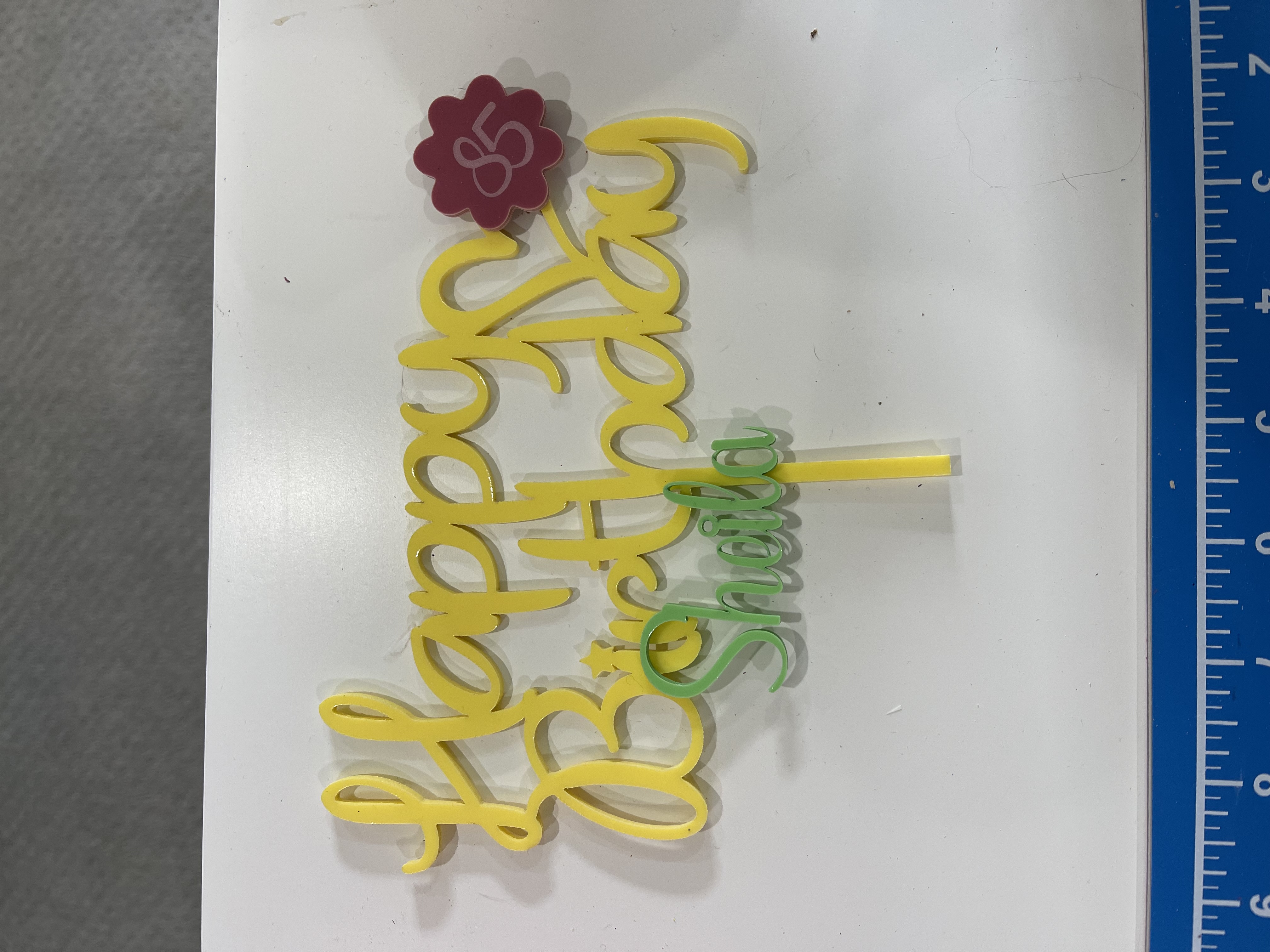 Acrylic Birthday Cake Topper birthday invitation card idea