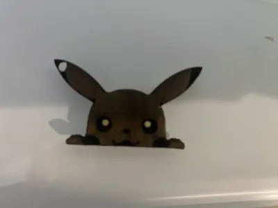 Peekaboo Pikachu Wood Keychain pokemon keychain idea