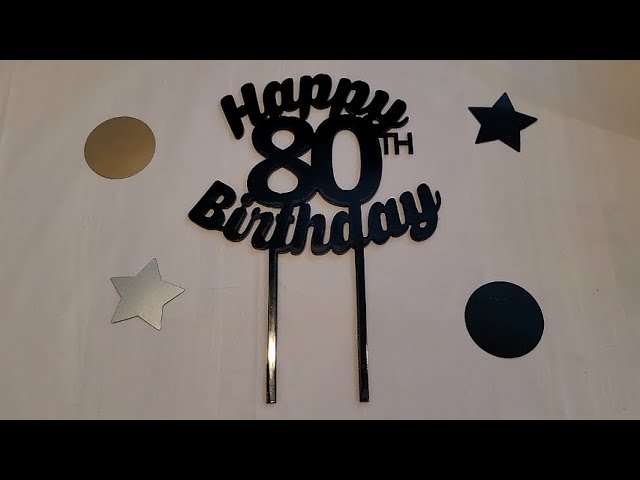 Curved text acrylic cake topper tutorial