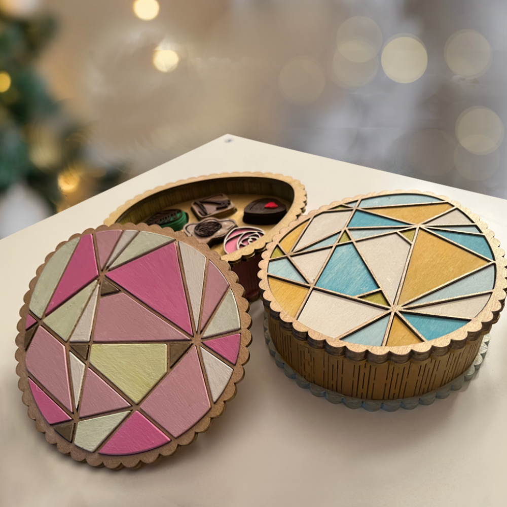 Inlay Easter Egg Box with Chocolate Magnets easter gift design