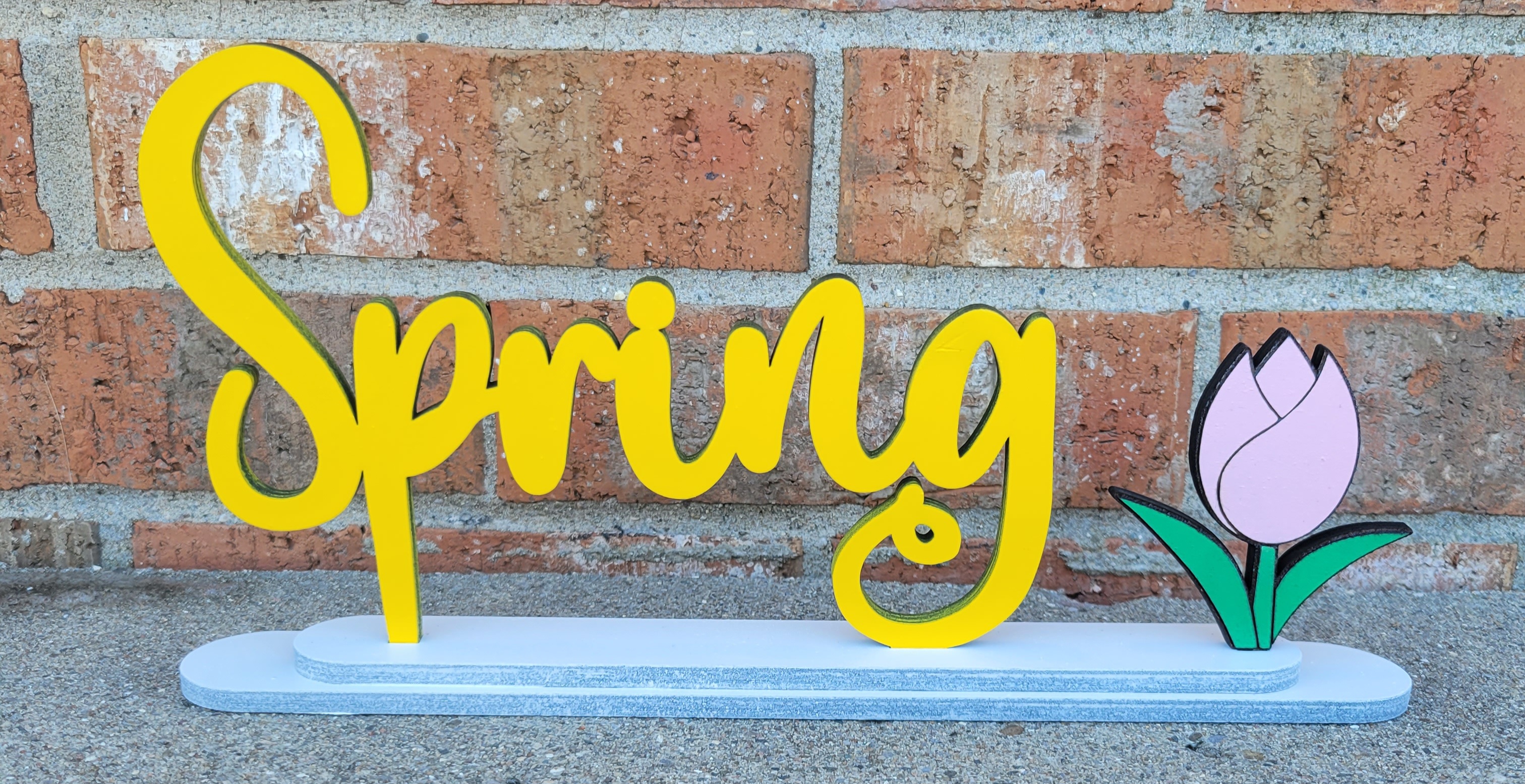 Pancarte de printemps sur pied