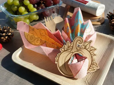 Portatovaglioli a zucca #AutumnPicnic - vero progetto zucca Atomm