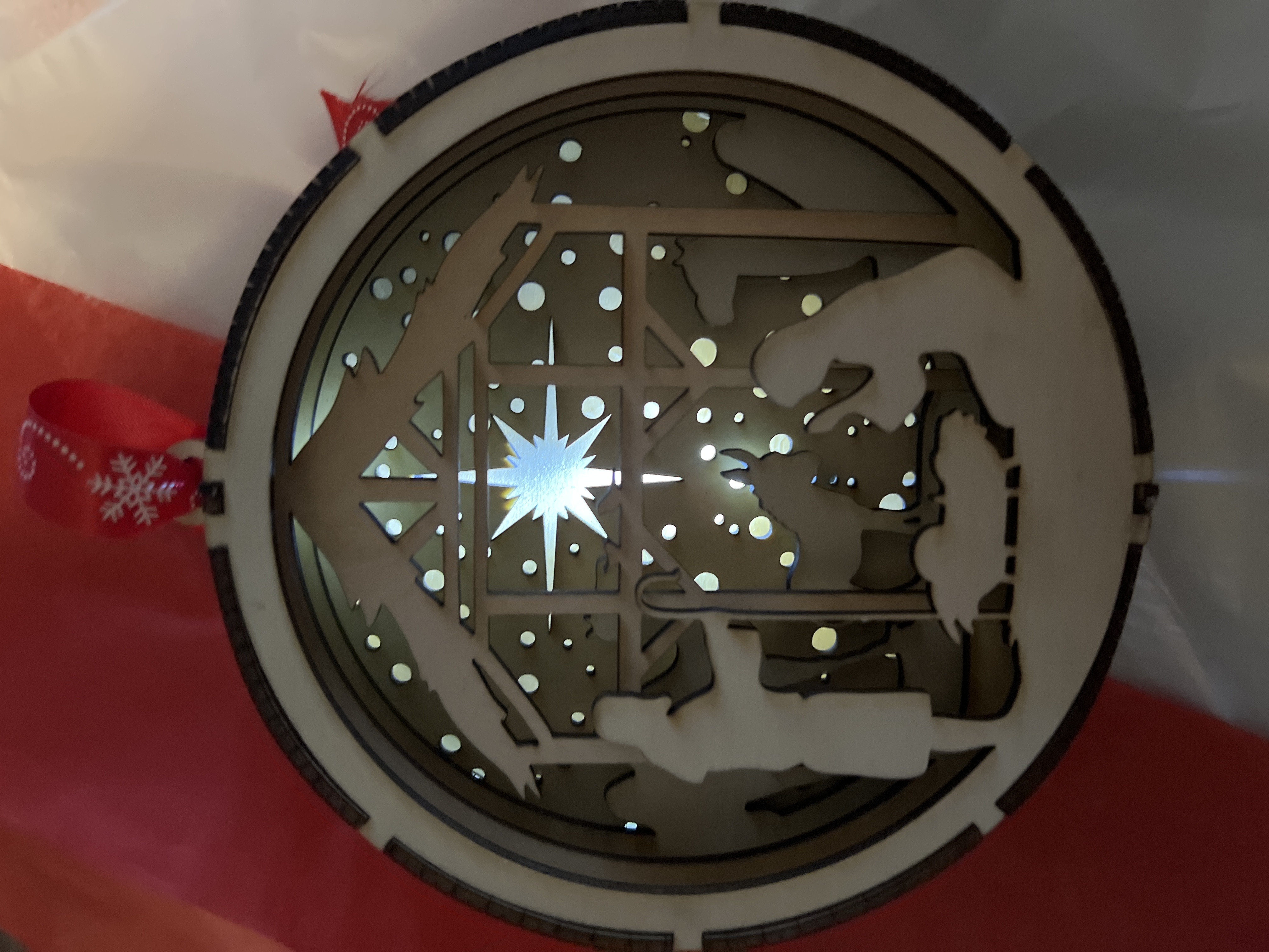 Light up Christmas laser cut illuminated yard decoration