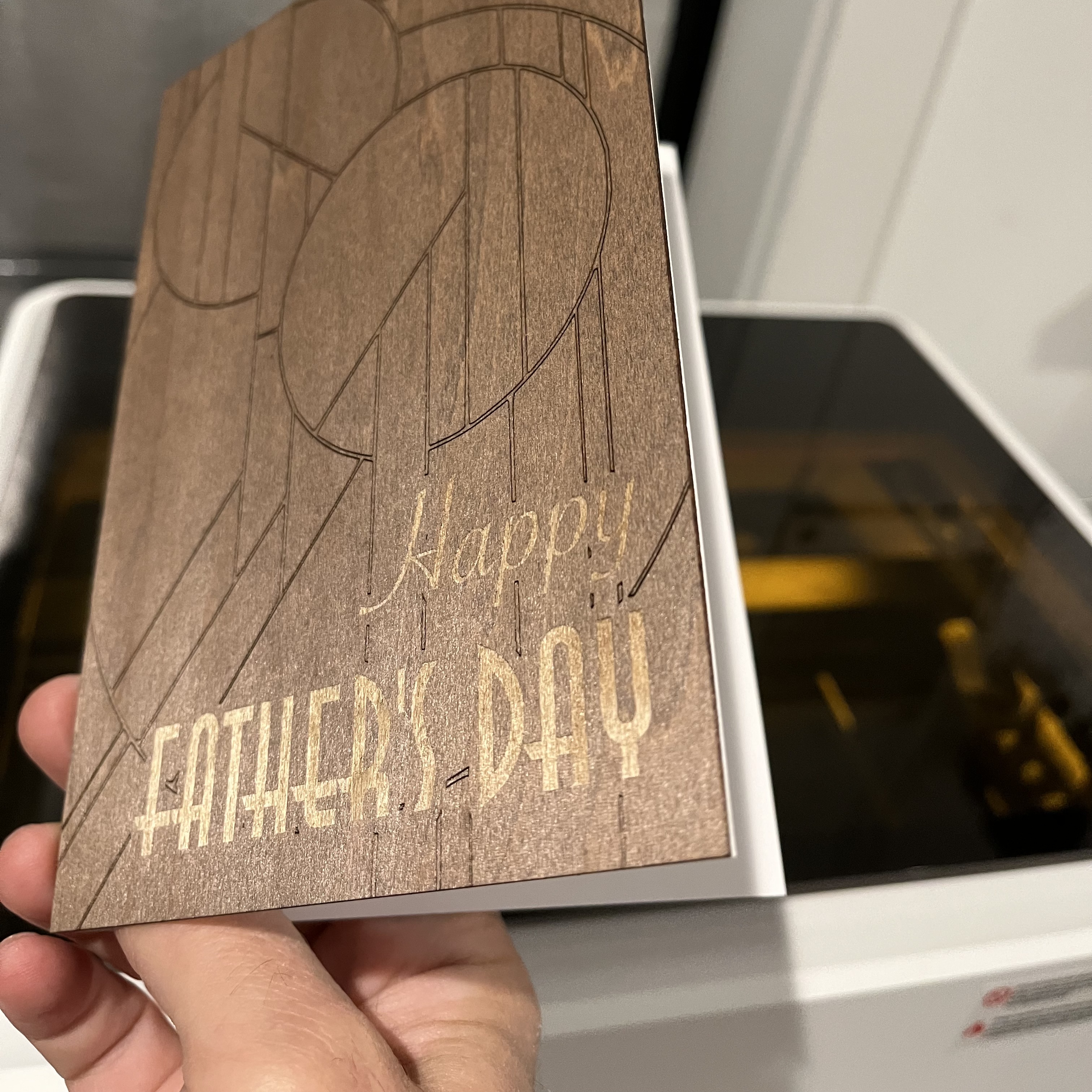 Engraved Veneer Card birthday invitation card idea