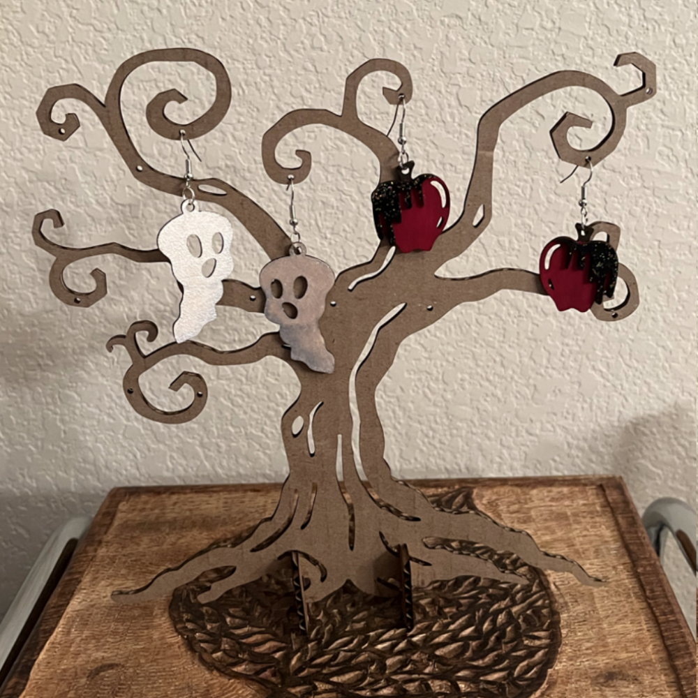 Halloween Earrings & Stand
