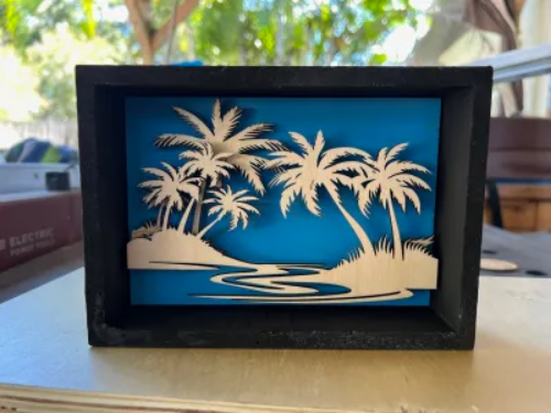 30-Minute Layered Palm Shadow Box shadow box design