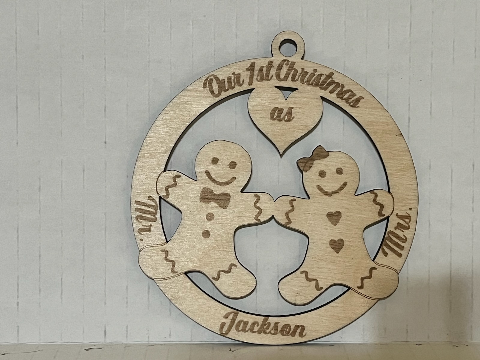 Lebkuchen-Paar-Ornament Weihnachtsgeschenk-Idee für den Freund