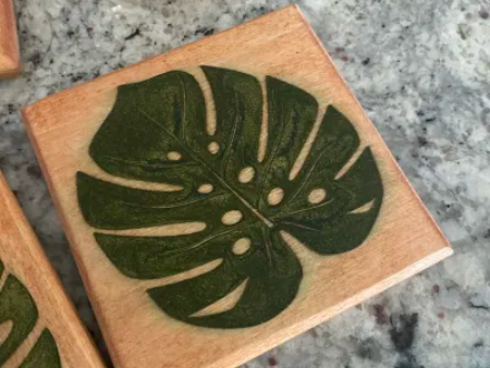 Wood Coaster with Epoxy Finish