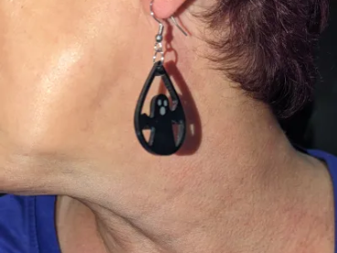 2 Sided Ghost Earrings