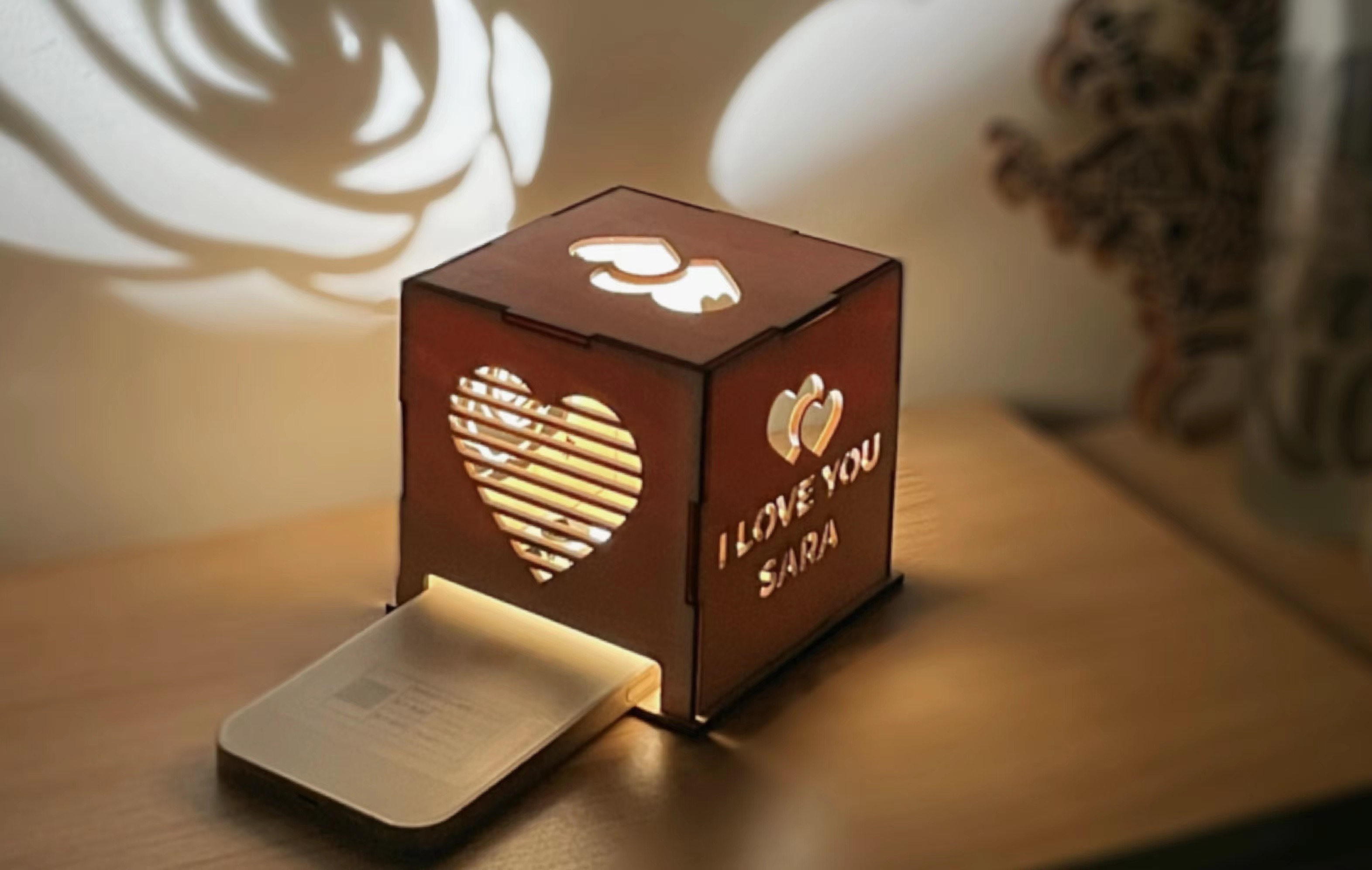 Wooden Lampshade birthday gift for girlfriend idea