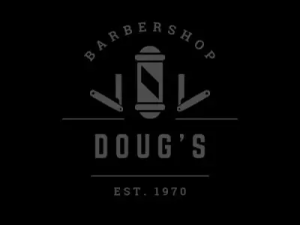 Wooden Engraved Business Sign (Doug's Barber) wood sign design