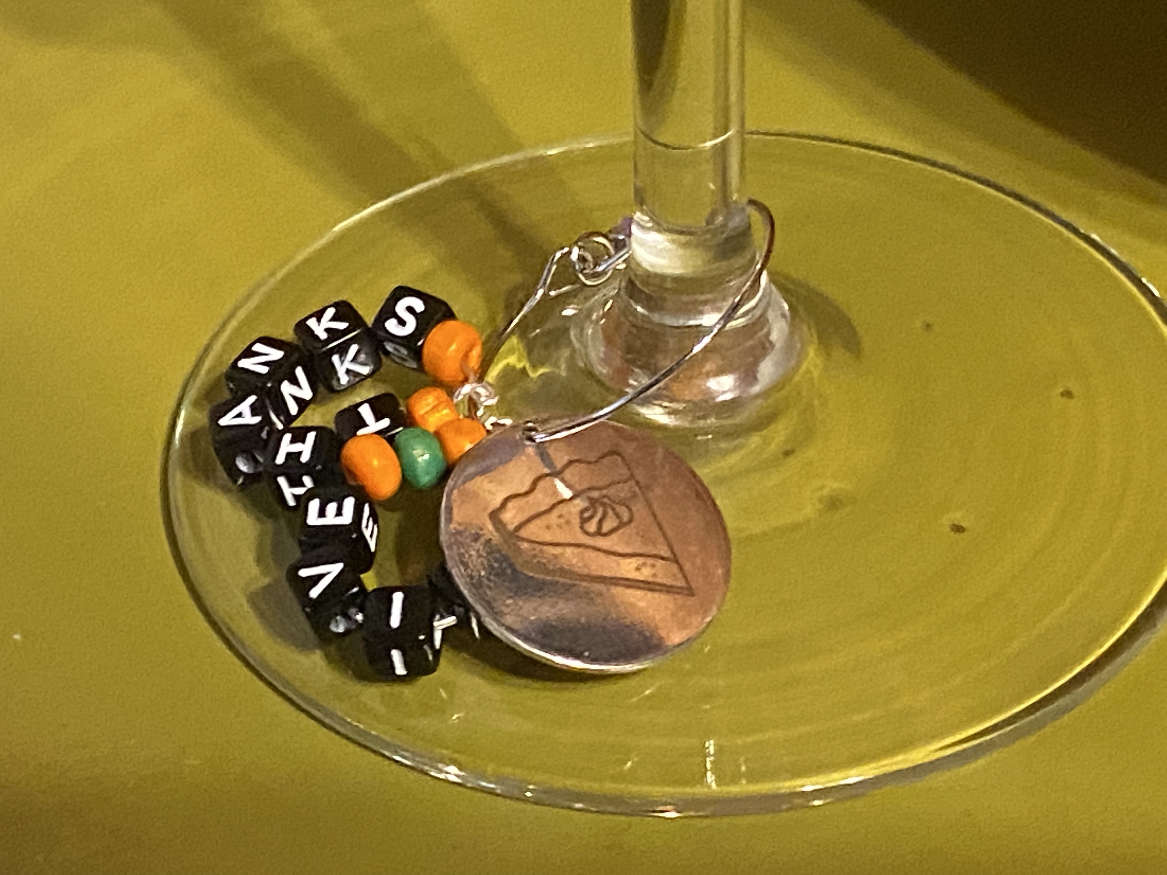 Marcadores de copas de vino de Acción de Gracias, idea de regalo de vino