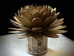 Lotus Lamp flower craft idea