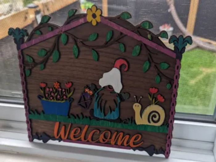 Panneau de bienvenue gnome modèle de panneau de bienvenue