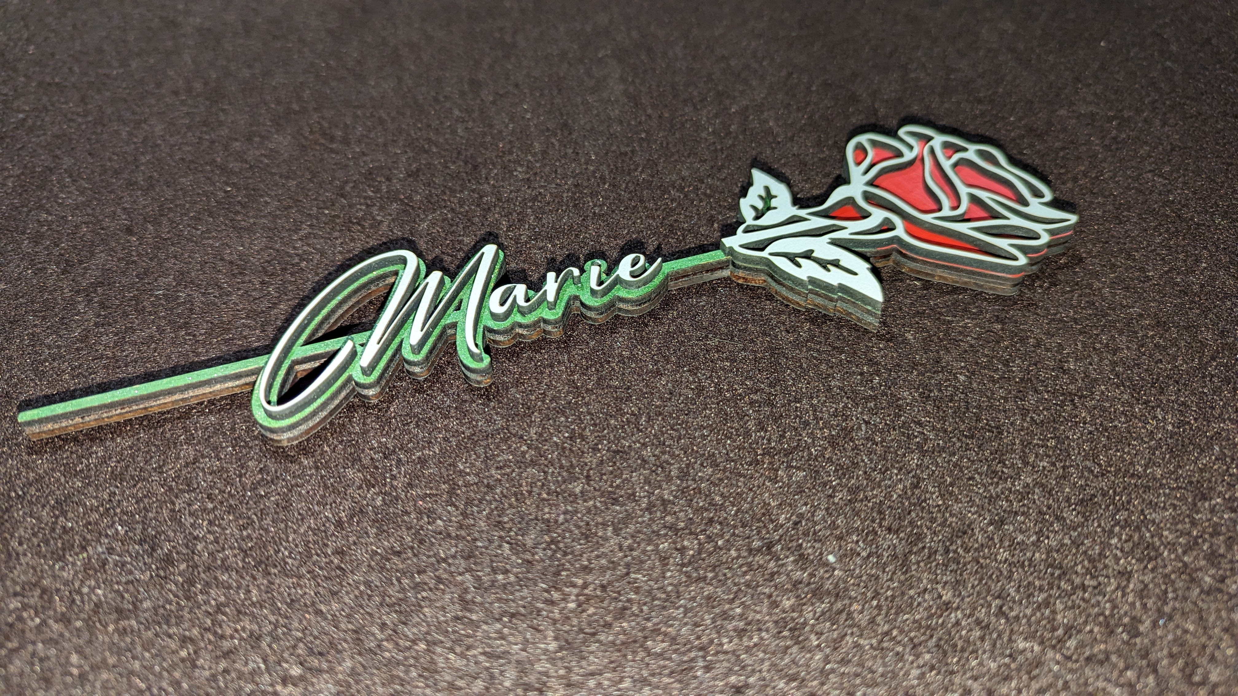 Personalized Rose With Name gift for her design