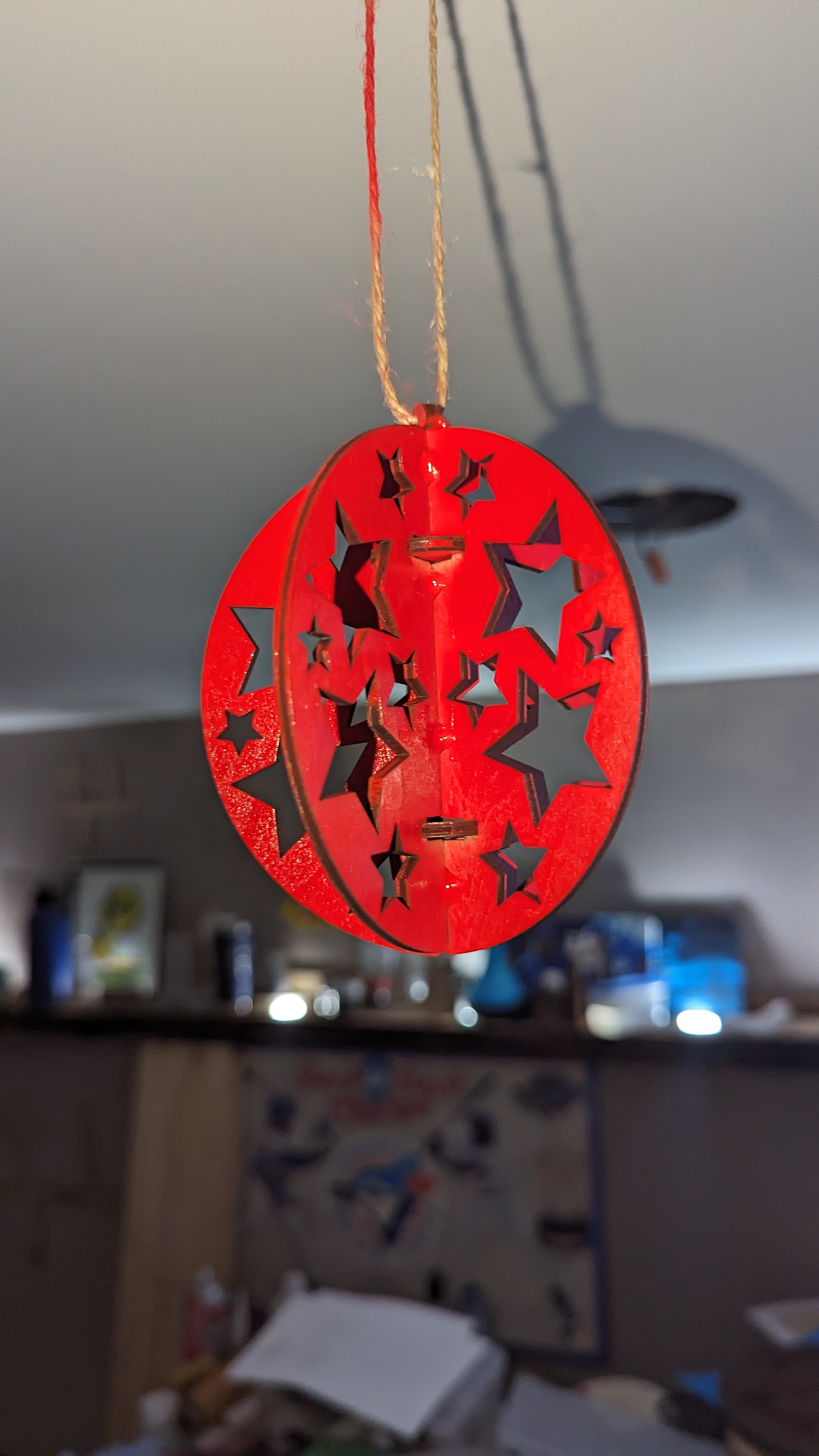 Rounded 3D Ornament laser cut design