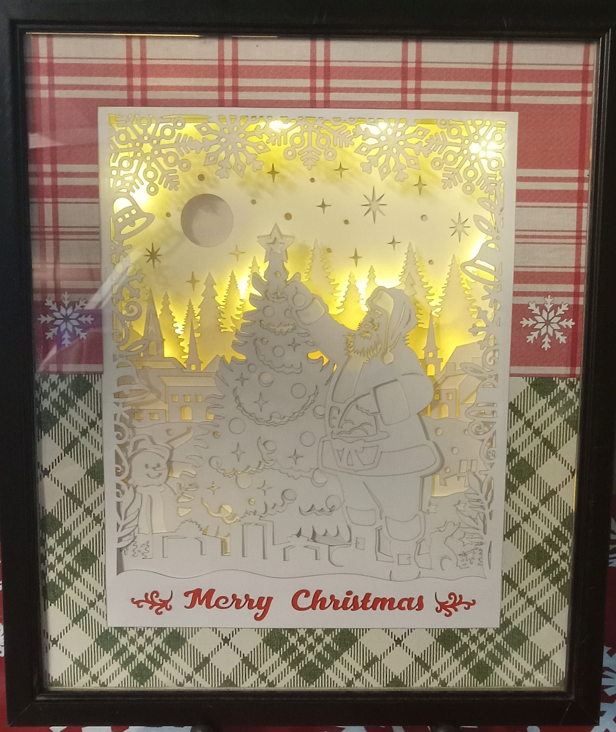 3D Santa's Visit Shadow Box shadow box design
