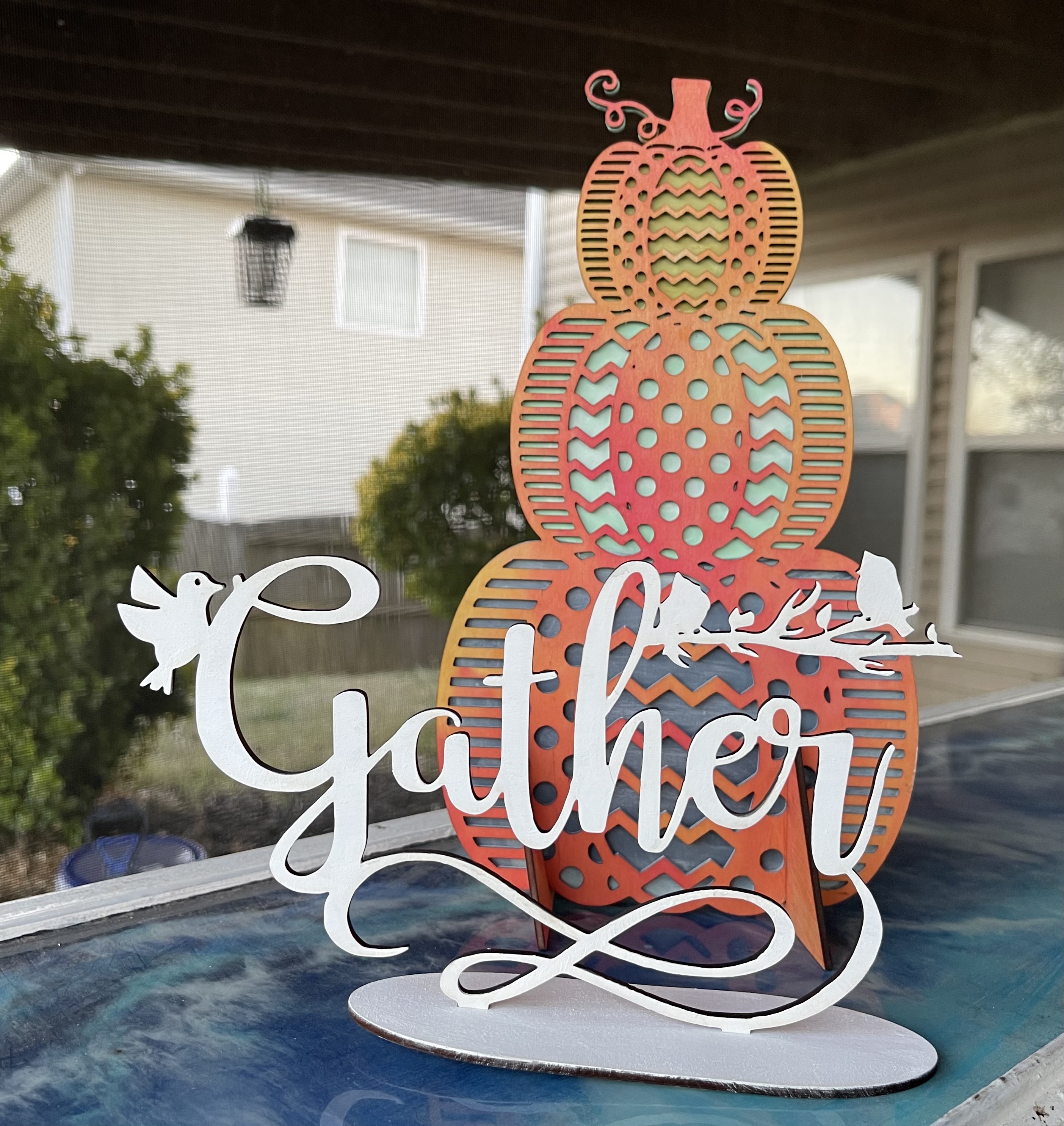 Zucca chevron & supporto 'Gather' - vero progetto zucca Atomm