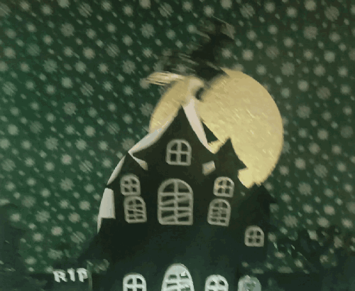 [Laser cut and engrave] Manoir halloween sorcière a bascule