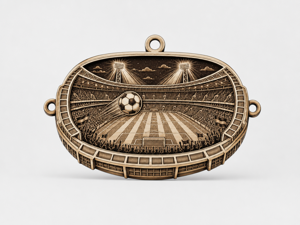 Laser Cut Soccer Stadium Keychain — World Cup 2026 keychain design