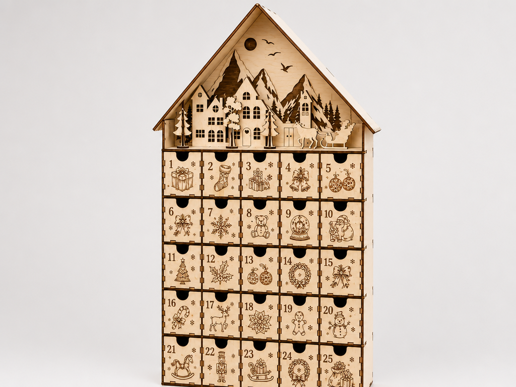 Advent Calendar with 25 Small Gift Boxes christmas gift design