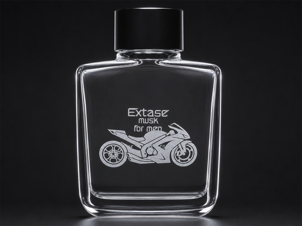 Extase Musk for Men After Shave Lotion Bottle, Motorcycle Motif boyfriend birthday gift idea