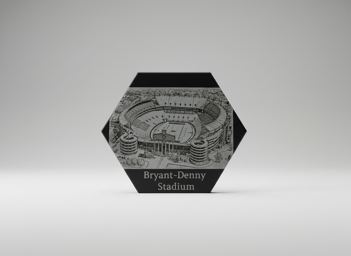 Laser Engraved Bryant-Denny Stadium Decorative Plaque sports party decoration design