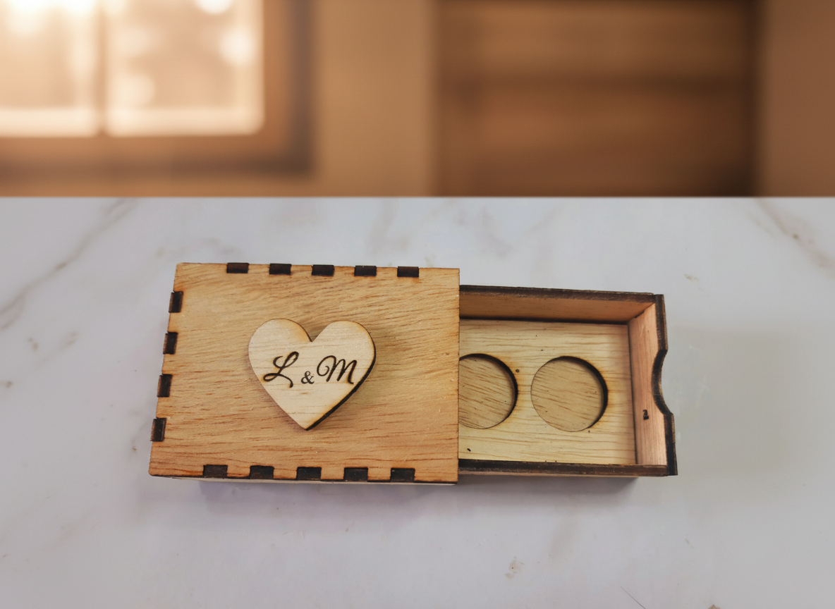 Wooden Wedding Ring Box wedding favor return gift idea