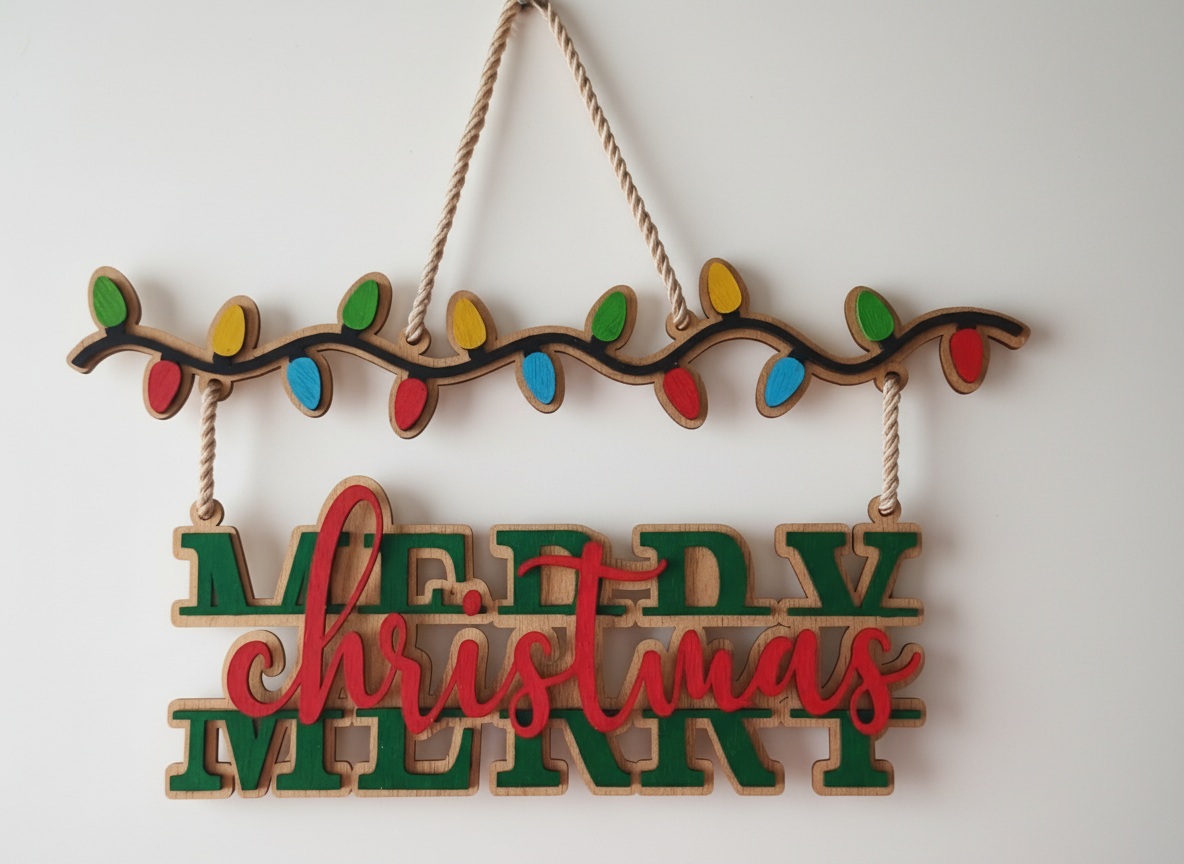Frohe Weihnachten Türschild Weihnachtsschmuckidee