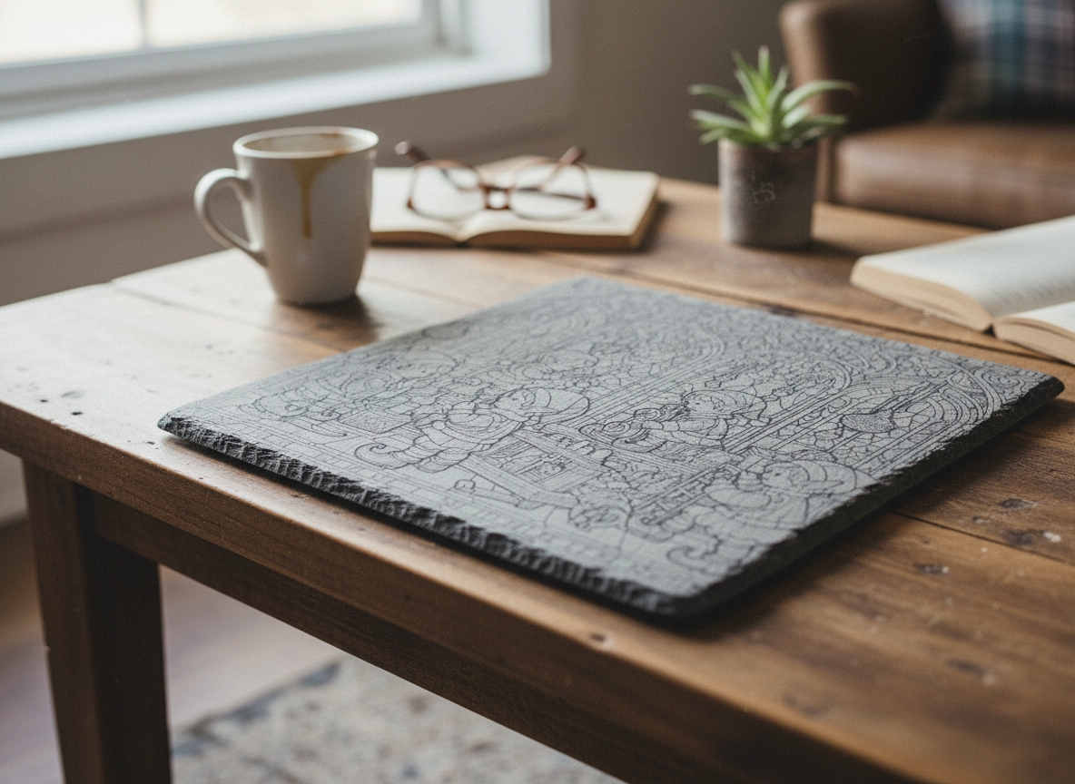 Vintage Elves Workshop Illustration Coaster - real Atomm community coaster project