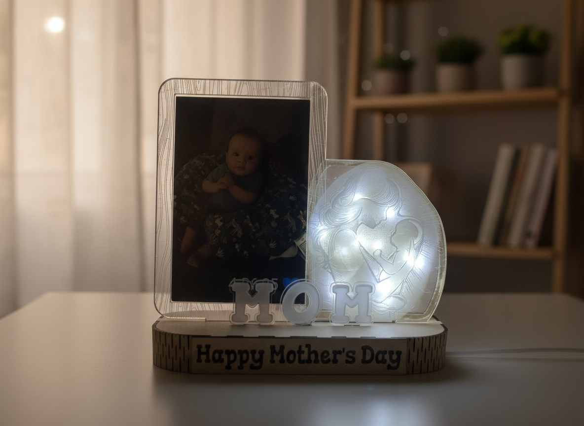 Light-Up Mother's Day Frame photo frame design