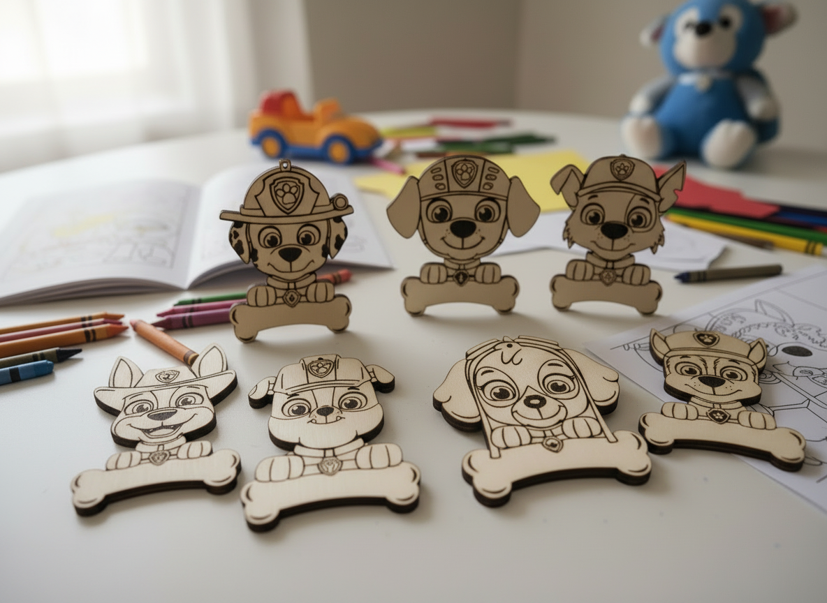 Badge nome per bambini a forma di osso Paw Patrol
