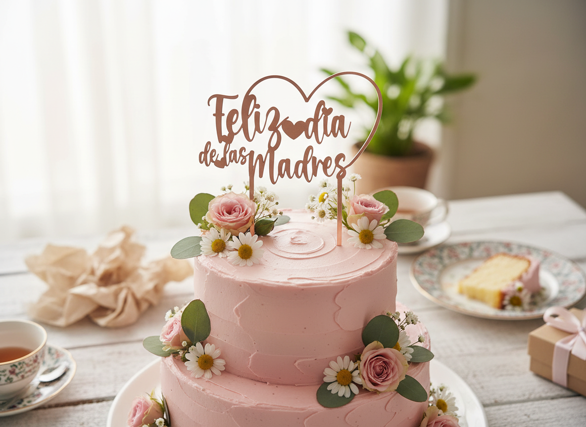 Spanish Mother's Day cake topper