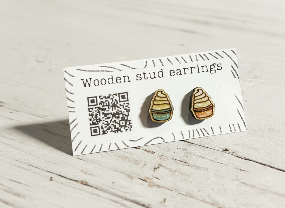 Cupcake Stud Earrings gift for teens idea