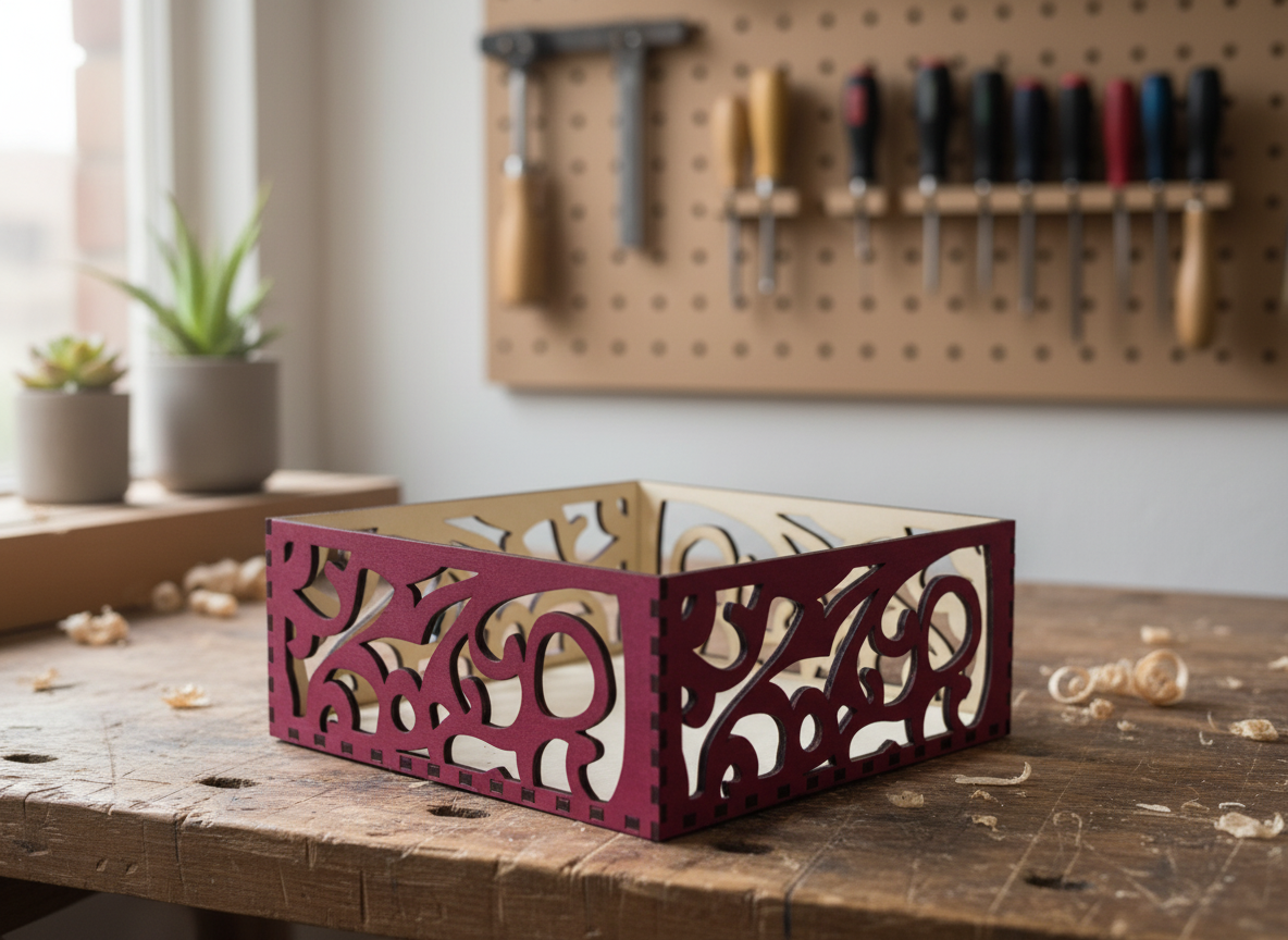 Understated wooden napkins holder ring with a flat engraving surface