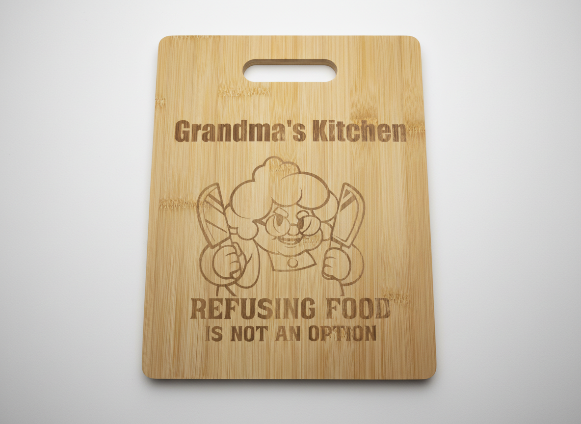 "Grandma's Kitchen" Bamboo Chopping Board gift design
