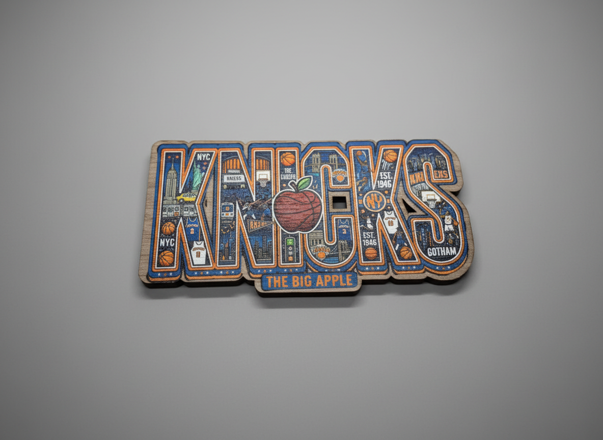 New York Yankees and New York Knicks Sports Team Logo Wall Signs sports logo design