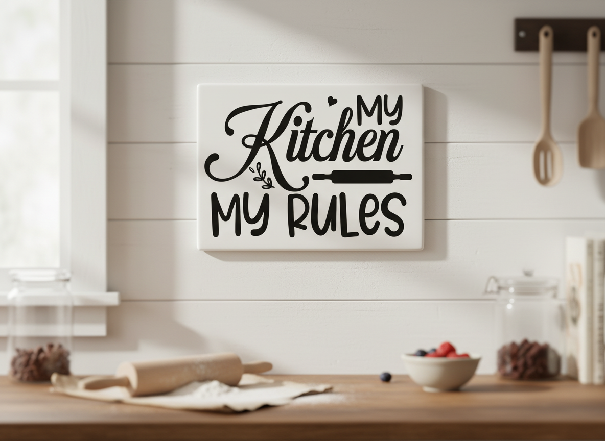 Laser Cut Kitchen Wall Art My Kitchen My Rules