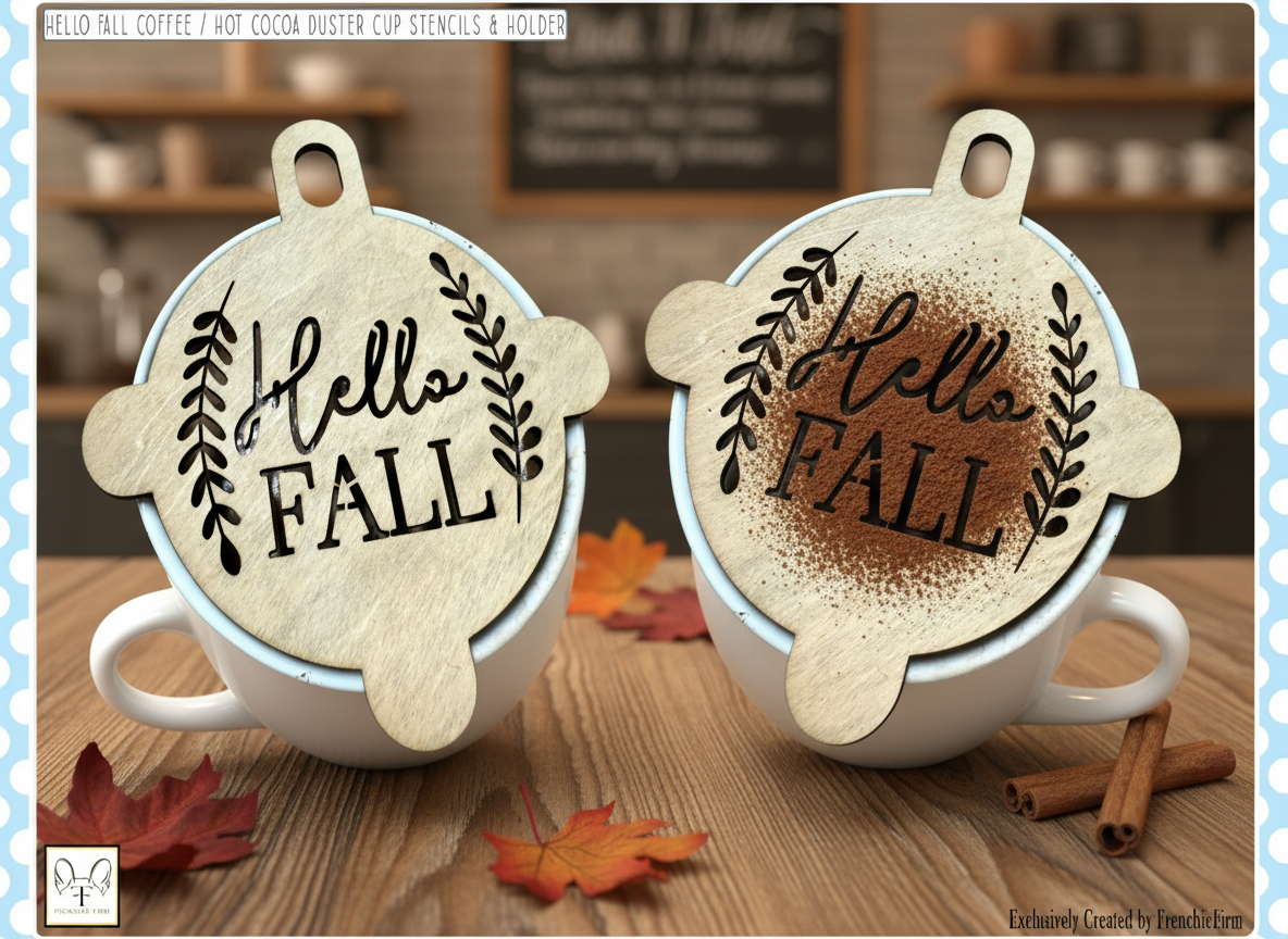 Набор трафаретов «Hello Fall» для кофе и какао