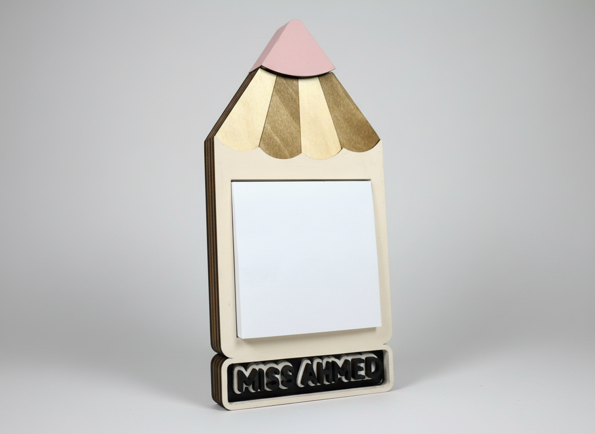 Teacher Appreciation Sticky Note and Pencil Holder teacher gift design