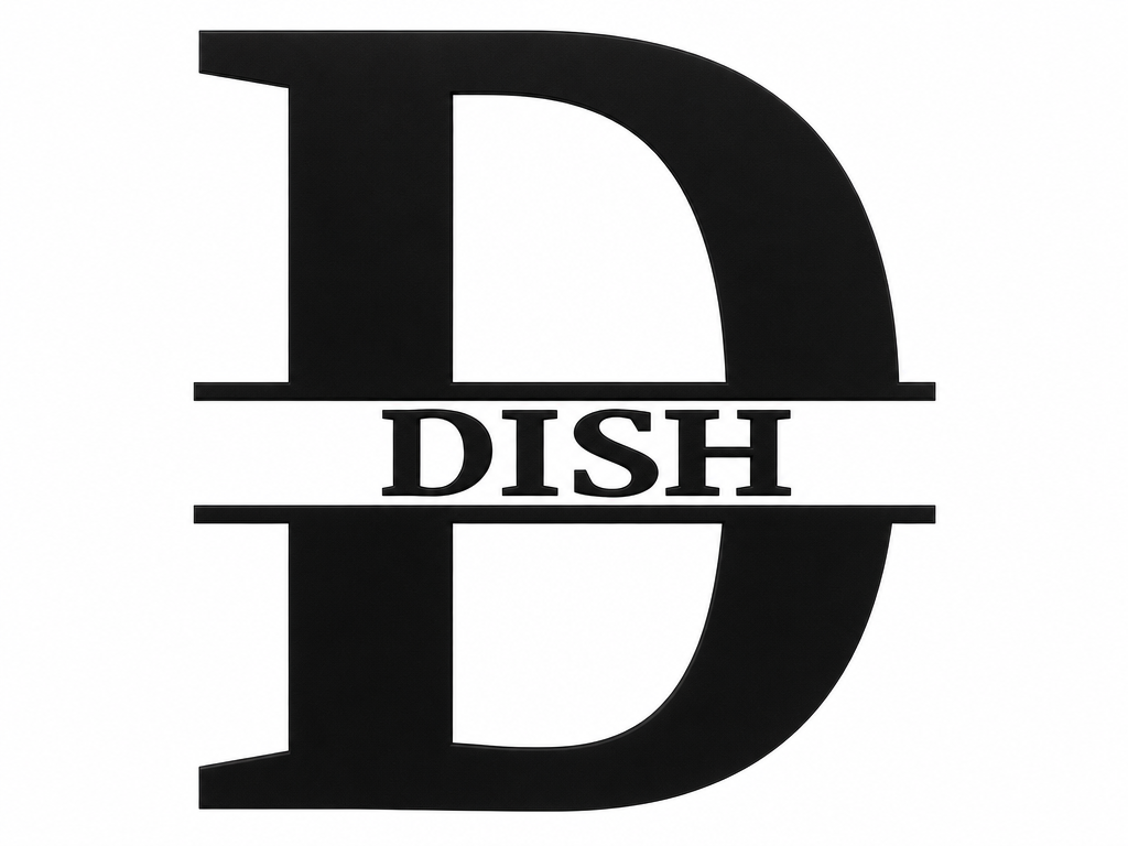 มอนแกรมตัว D แบบป้ายชื่อแยกตัวอักษร - DISH - พรีวิวดีไซน์มอนแกรม