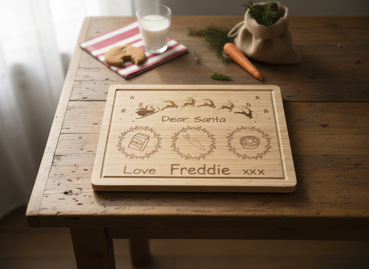 Dear Santa Christmas Eve Treat Board free Christmas SVG laser cut design