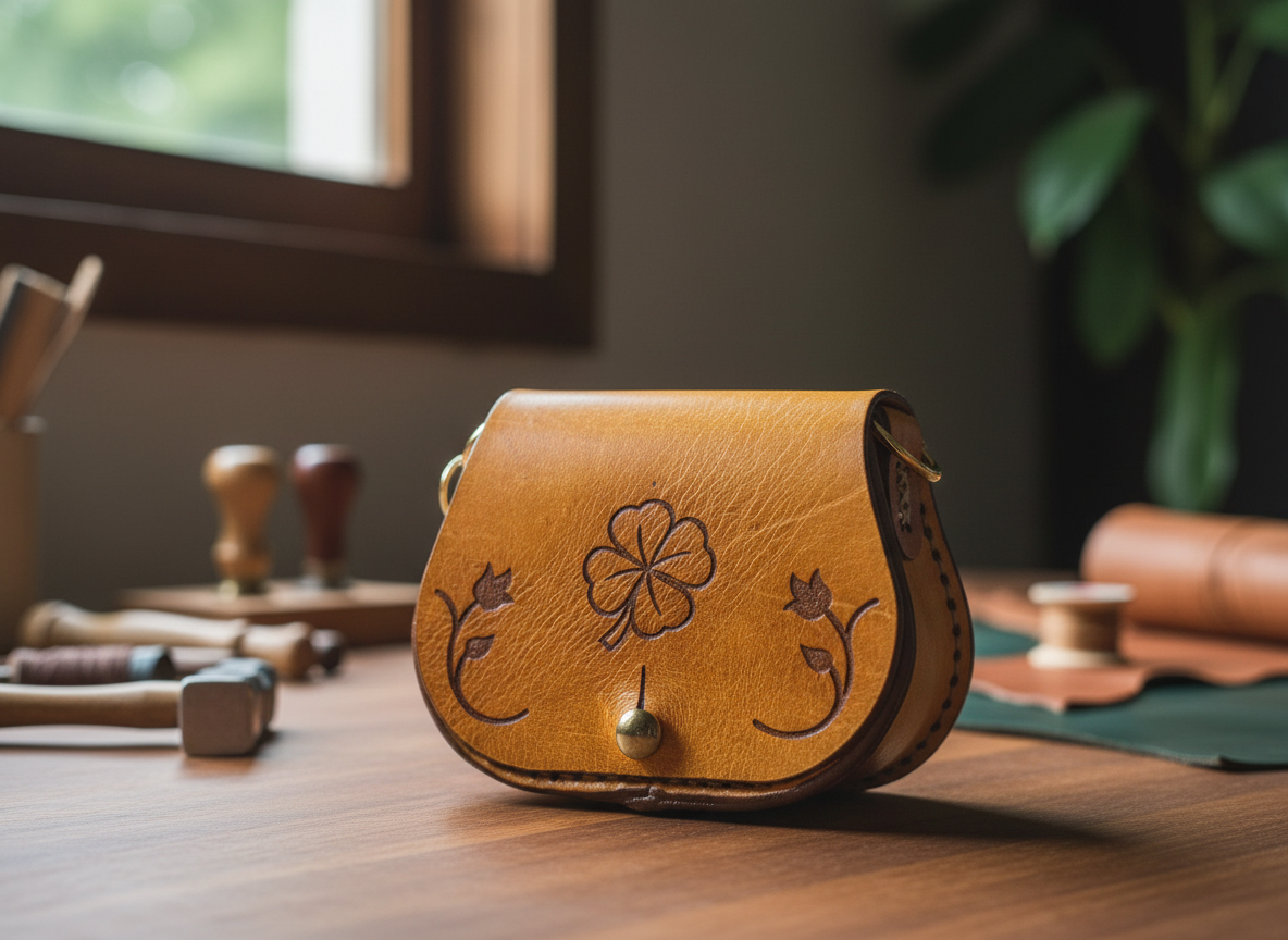 Mini Leather Handbag Purse Charm laser cut keychain idea for women