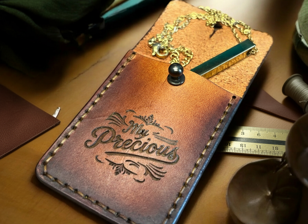 Mini Jewelry Leather Pouch